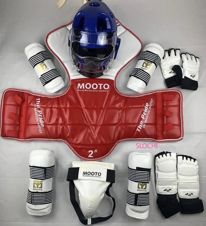 Equipo de Protección para Combate de Taekwondo, Set de Entrenamiento, Equipo de Combate Real, Set de Protección para Artes Marciales de Competición Reforzado