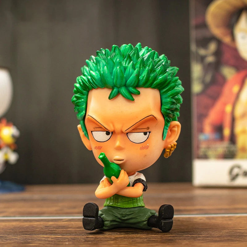 Figura de acción de anime de One Piece de 9 cm, modelo de colección, muñeco, regalos de One Piece, Luffy, Zoro, Nami, periféricos de anime de One Piece