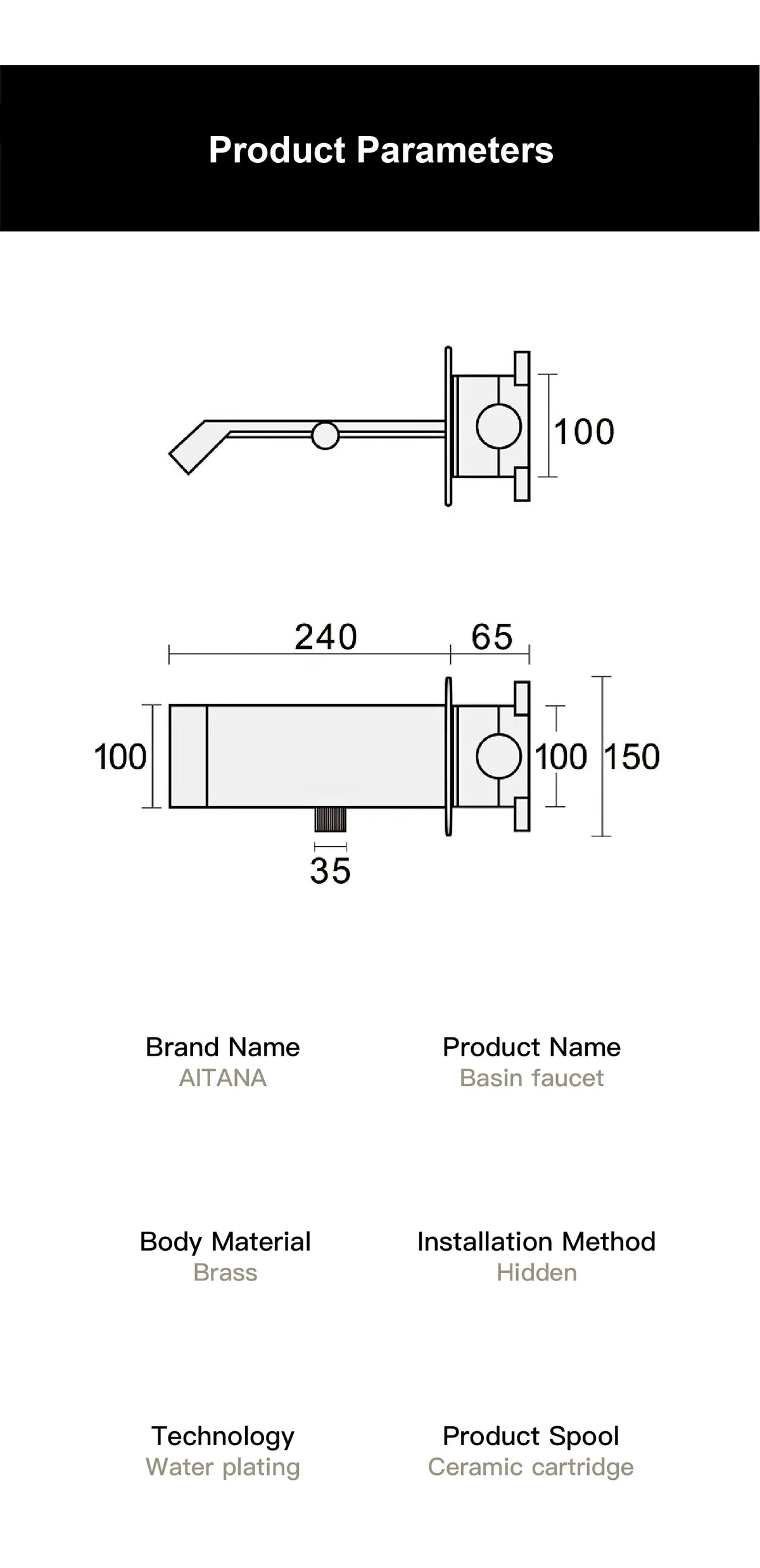 Luxury gun gray brass bathroom faucet LED digital display design, hot and cold water in wall type single handle basin faucet