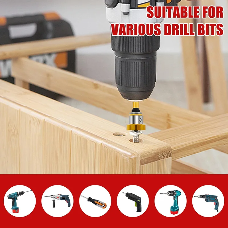 Positioning Screwdriver Bits Steel Magnetic Batch Head For Plasterboard Drywall Locating Batch Head Screws Setter Drilling Tool
