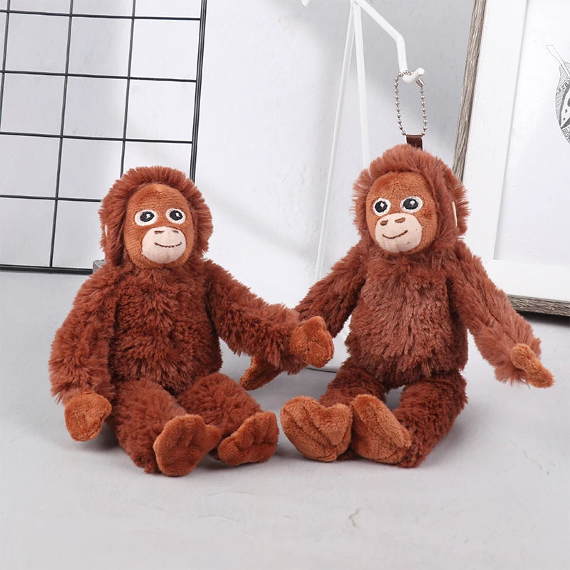 Nuevo Llavero de Peluche de Dibujos Animados, Gorila, Chimpancé, Mono, Colgante para Mochila, Coche, Bolso, Decoración, Regalo para Niños