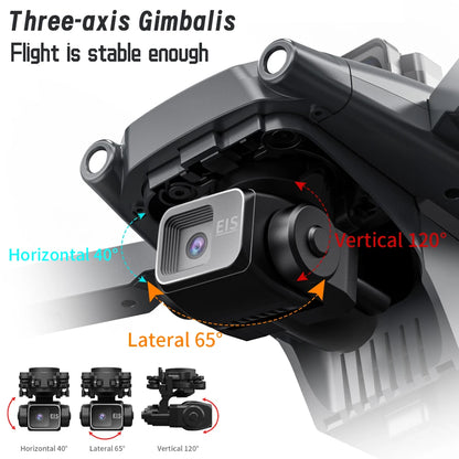 Dron GPS L600 PRO / PRO MAX Profesional 4K con Cámara Dual HD PTZ de 3 Ejes, Evitación de Obstáculos, Motor sin Escobillas, WIFI 5G, Dron de Seguridad