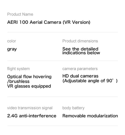 Mini Helicóptero RC Aeri 100 Drone 8K Profesional FPV con Cámara de Seguridad, Retorno Automático, UHD WiFi, Control Remoto, Juguete Volador para Niños