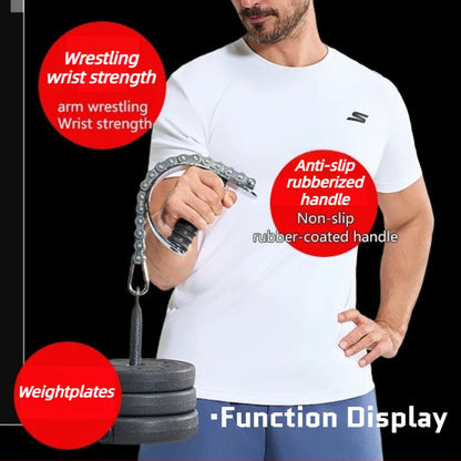 Wrist Strengthener Adjustable Resistance Grip Forearm Trainer Gym Equipment for Barbell Attachment Arm Muscle Training Fitness