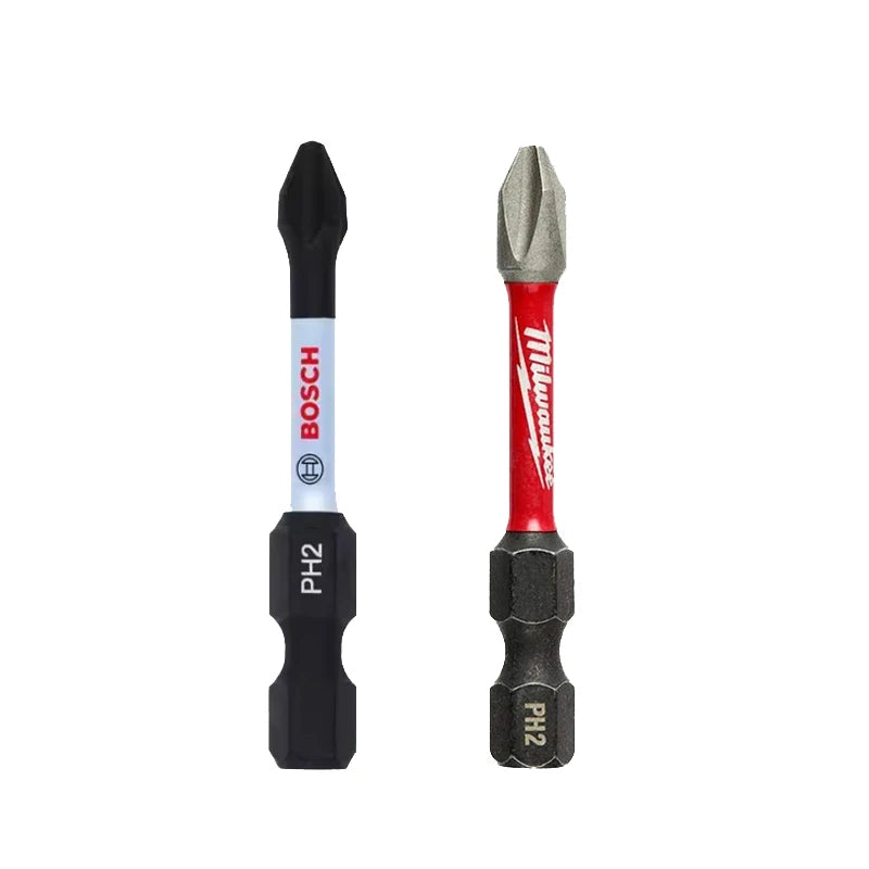 Impact Bits PH2 50/57mm DEWALT Makita BOSCH Milwaukee 2PCS Set Mixed Type HSS Carpentry Drill Durable Power Tool Accessories