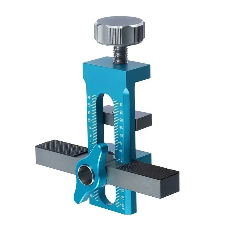 2 in 1 Cabinet Door Installation Positioner, 6/8/10mm Rebounder Punching Mounting Jig for Wardrobe Cabinet Door Panel Installation