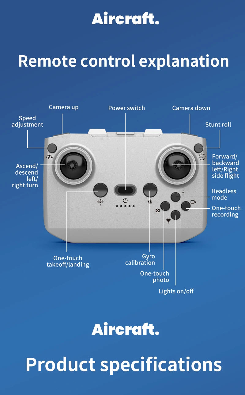 Mini Dron H135 4K Profesional con Cámara Dual, Modo Sin Cabeza, Evitación de Obstáculos, WiFi FPV, Dron 360 °   Helicóptero de Juguete RC Quadcopter