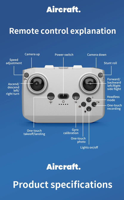 Mini Dron H135 4K Profesional con Cámara Dual, Modo Sin Cabeza, Evitación de Obstáculos, WiFi FPV, Dron 360 °   Helicóptero de Juguete RC Quadcopter
