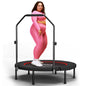 Rebounder trampoline for adults - 40" foldable mini trampoline with adjustable U-bar handle, 350 lb max load, S