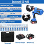 EZ-300 EZ-400 Electric Hydraulic Plier with Battery Handheld Rechargeable Cable Copper Aluminum Terminal Crimping Tool & 12 Sets of Dies