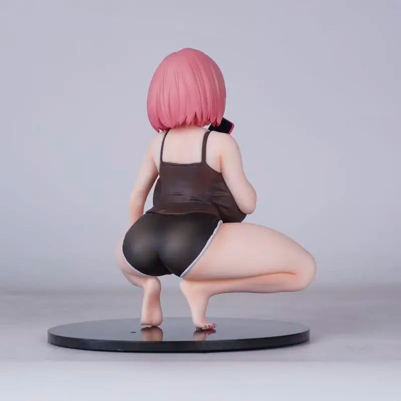 Figura de Chica Anime a Escala 1/6 en Pose Agachada, en Caja, de PVC, Coleccionable, Adorno de Escritorio para Entusiastas de la Colección de Anime para Adultos