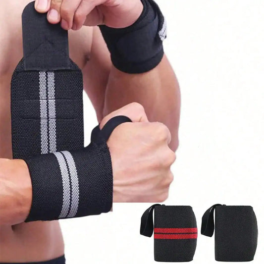 Muñequeras elásticas para gimnasio, soporte para muñeca, muñequera protectora para levantamiento de pesas, protección física, barra, 2 uds.