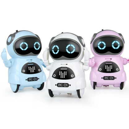 Robot Infantil Interactivo con Voz, Reconocimiento de Voz, Grabación, Canto, Baile y Cuentos, Mini Robot Inteligente de Juguete