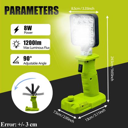 Piezas de herramientas eléctricas para Makita, DeWalt, Bosch, Milwaukee, Ryobi, linterna con batería de litio, luz de trabajo, lámpara de Camping