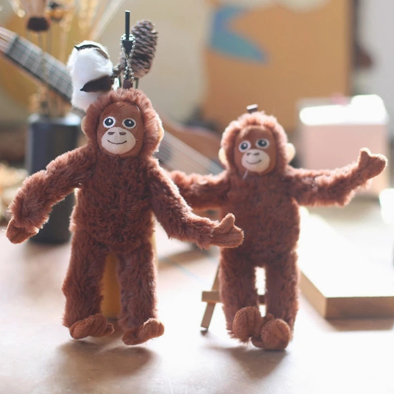 Nuevo Llavero de Peluche de Dibujos Animados, Gorila, Chimpancé, Mono, Colgante para Mochila, Coche, Bolso, Decoración, Regalo para Niños