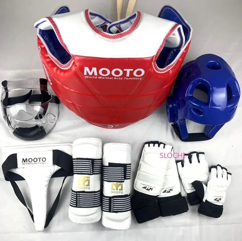 Equipo de Protección para Combate de Taekwondo, Set de Entrenamiento, Equipo de Combate Real, Set de Protección para Artes Marciales de Competición Reforzado