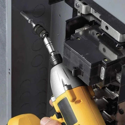 1 ud. Adaptador universal magnético de punta de taladro de tornillo con mango hexagonal curvo rojo para extensión direccional, accesorios para herramientas eléctricas