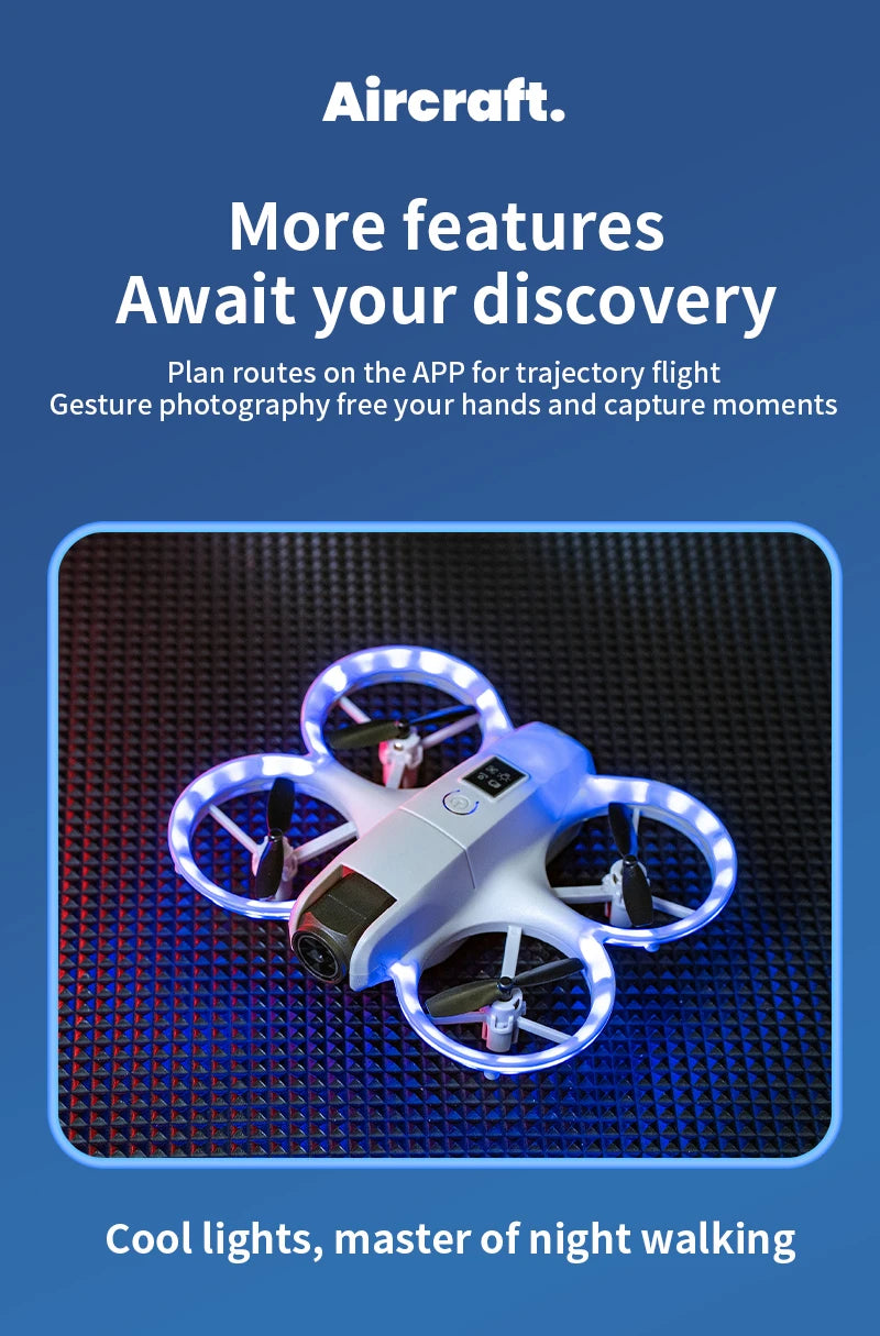 Mini Dron H135 4K Profesional con Cámara Dual, Modo Sin Cabeza, Evitación de Obstáculos, WiFi FPV, Dron 360 °   Helicóptero de Juguete RC Quadcopter