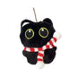 Lindo Llavero de Gato Negro de Peluche, Colgante de Dibujos Animados, Llavero Decorativo, Accesorio para Mochila, Regalo