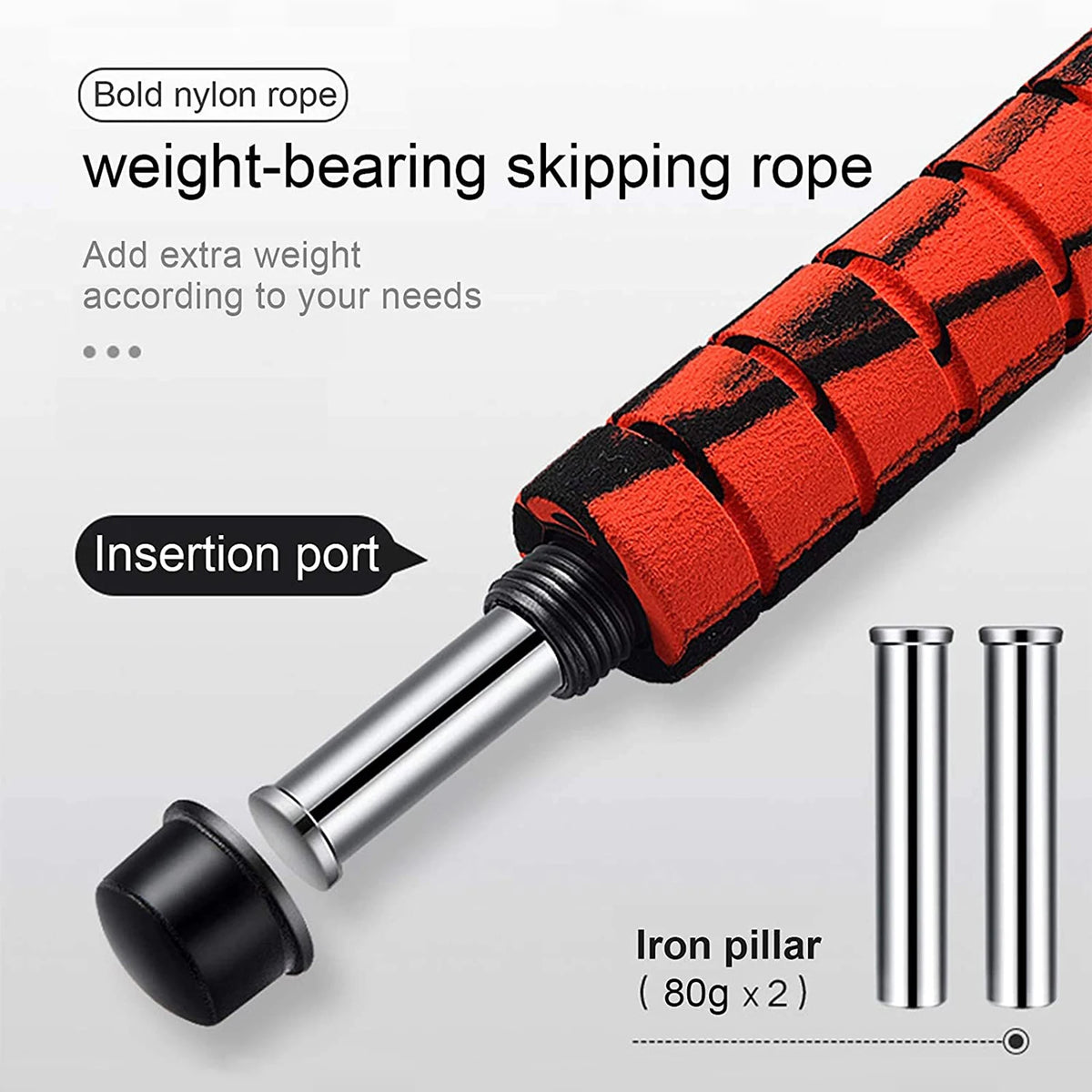 Jump Rope CrossFit Boxing Heavy Skipping Rope Foam Grip Handles for Fitness Workouts Endurance Strength Training