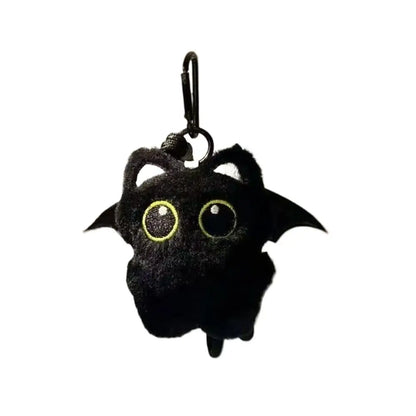 Lindo Llavero de Gato Negro de Peluche, Colgante de Dibujos Animados, Llavero Decorativo, Accesorio para Mochila, Regalo