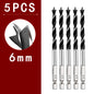 3/5/7PCS 3/4/5/6/7/8/10mm 1/4 Hexagonal Handle Three Pointed Woodworking Drill Bit Set Woodworking Hole Reaming Power Tool