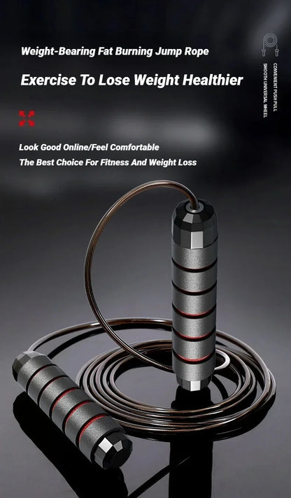The New Jump Rope Steel Wire Skipping Exercise Adjustable Jumping Fitness Workout Training Home Sport Equipment Tangle-Free