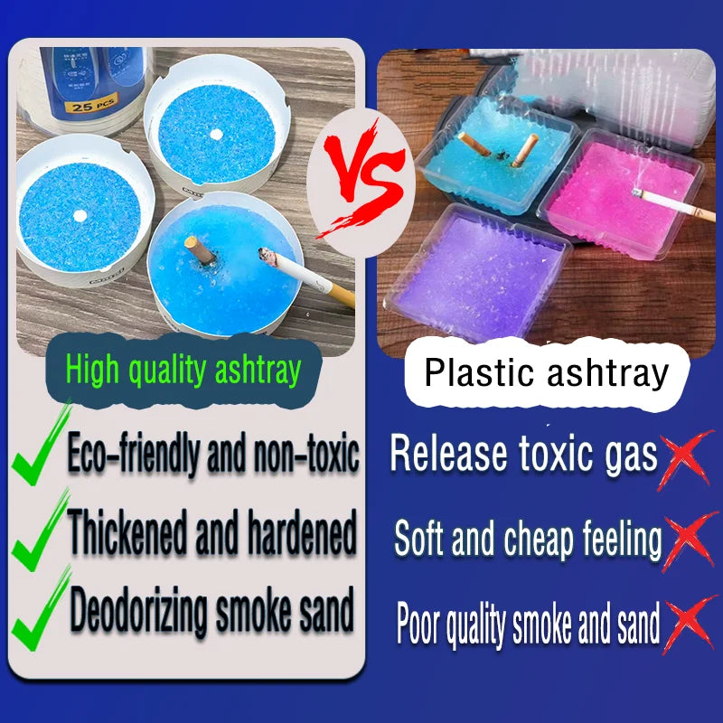 Ashtray for Cigarettes Outdoor Vehicle Mounted Ashtray Disposable Ash Tray for Office Household Portable Use 25/50/100 PCS