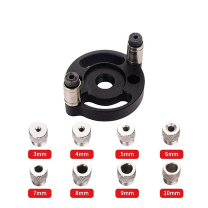 Kit de guía para espigado autocentrante - Guía de taladrado manual para orificios rectos y uniones de madera | Herramienta de carpintería de 3-10 mm para muebles de bricolaje