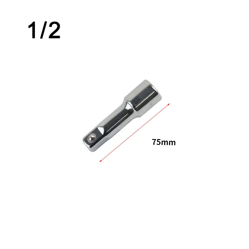 1/4" 3/8" 1/2" Socket Ratchet Wrench Extension Bar 50/75/100/125/150/250mm Long Bar Steering Sleeve Connecting Rod Accessories