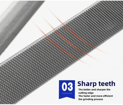 Juego de limas de ajuste de acero de alto carbono para trabajos pesados - Limas de dientes gruesos con mango ergonómico, herramientas para artesanía en metal y bricolaje pesado