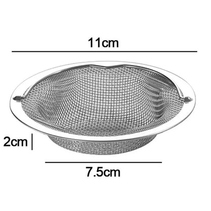 2 Pcs Stainless Steel Kitchen Sink Drain Strainer, Anti-Clogging Food Catcher Filter for Kitchen Sink, Easy to Clean