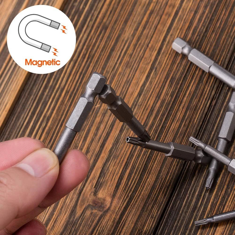 11 PCS T6-T40 Torx Security Bit Set S2 Steel Magnetic Star Screwdriver Set for Shark Vacuum 50/100mm