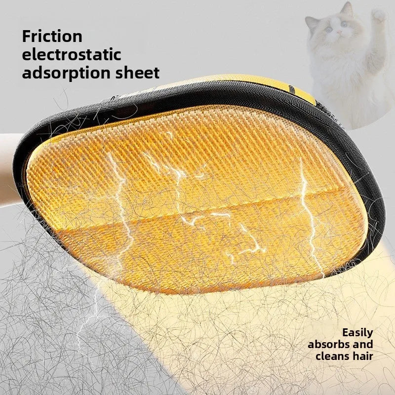 Pet Hair Removal Kit: Sticky Roller, Static Brush & Grooming Gloves - For Cat and Dog Fur on Furniture, Car, and Clothing