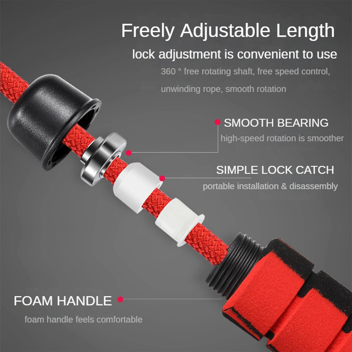 Jump Rope CrossFit Boxing Heavy Skipping Rope Foam Grip Handles for Fitness Workouts Endurance Strength Training