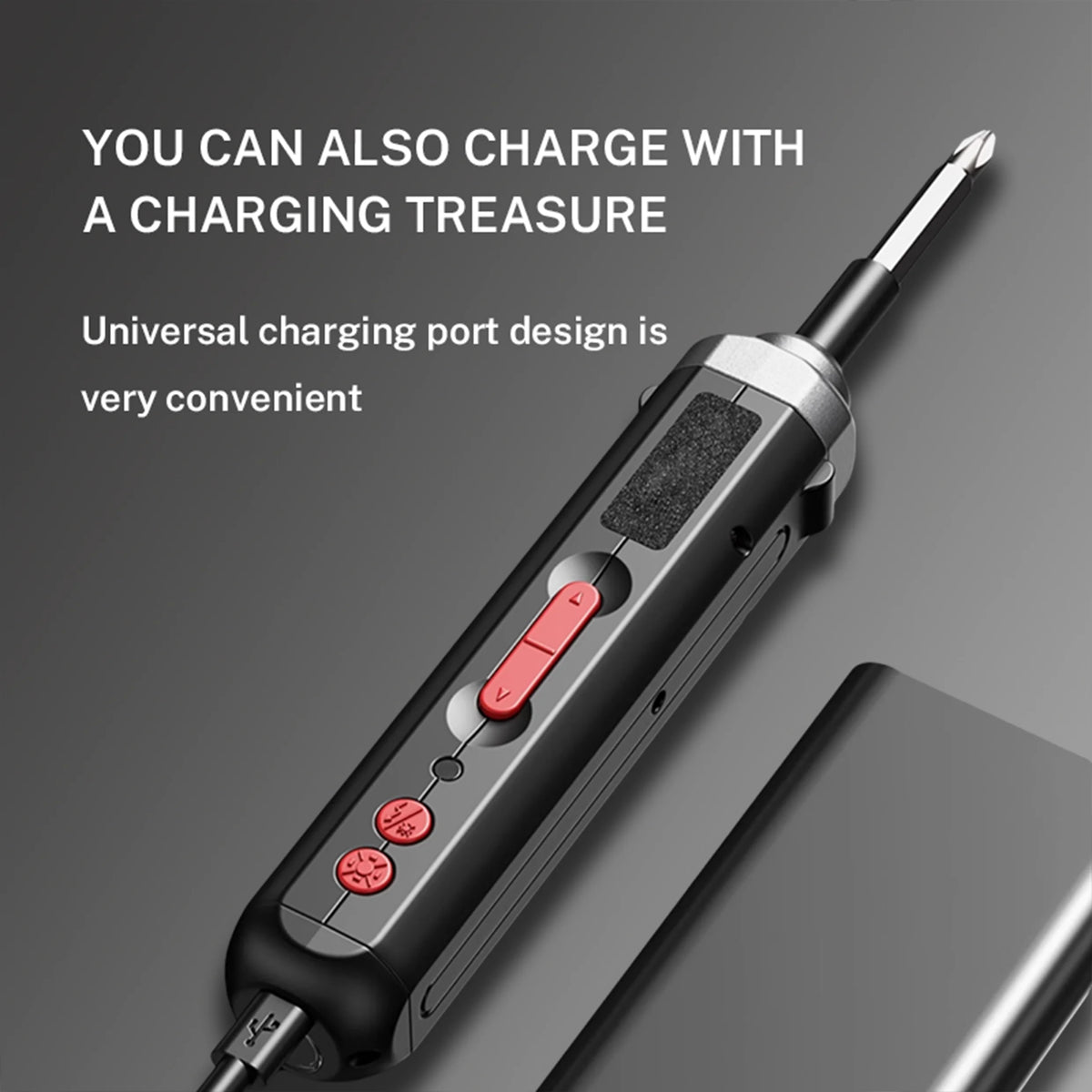 Cordless Electric Screwdriver, Rechargeable Power Screwdriver Set, Automatic Home Repair Tool Kit with USB Cable and LED Lights