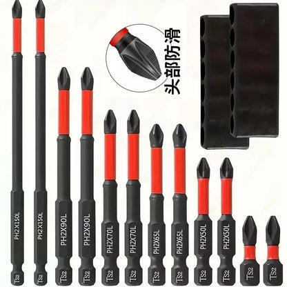 5/12Pcs Magnetic Screwdriver Bits Set Non-slip Shockproof Phillips Impact Hex Shank Alloy Steel for Power Tools