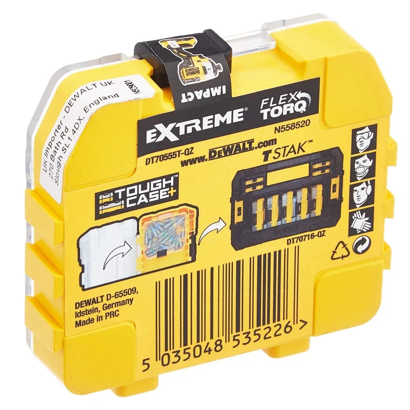 DEWALT DT70555T FLEXTORQ PH2 25mm Impact Screwdriver Bit Set, 25 Pieces, with Mini Storage Box, Fasteners, and Power Tool Accessories