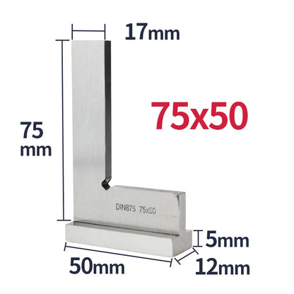 90 Degree Flat Edge Square Ruler Carpentry Square Metal Angle Measuring Tool Multi Carpentry Square Woodworking Tools Try Square