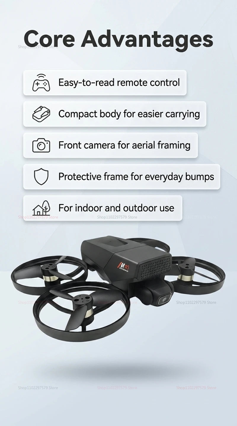 Dron M8 GPS FPV con Cámara 8K, Quadcopter Plegable con Motor sin Escobillas, Evitación de Obstáculos de 360 Grados, WiFi FPV, Retorno Automático RC para Adultos