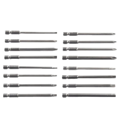 4Pc 1/4inch Hex Shank 100mm Long Screwdriver Bits Set For Torx / Hexagon / Cross / Slotted Hand Tool Alloy Steel