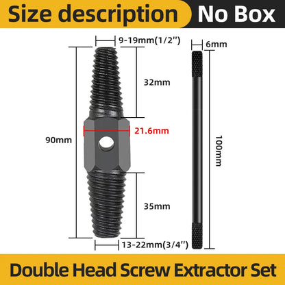 TOOLEYE 5/6Pcs Screw Extractor Drill Bit Set Damaged Screws Remover Extractor Woodworking Tools Broken Bolt Water Pipe Extractor