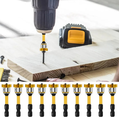 10/1x Screw Bits Plasterboard Magnetic Positioning Screwdriver Bits Hex Shank Drywall Extension Locating Batch Head Tools Parts