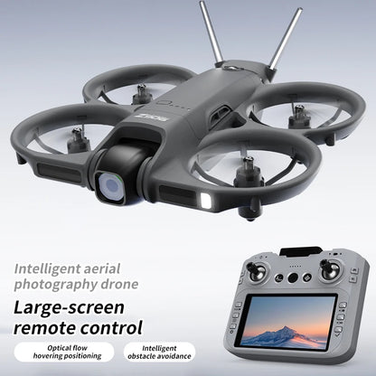 Dron Lenovo Z906 con Cámara Aérea 8K HD, Inteligente, con Sistema Anticolisión, Control Remoto con Pantalla Grande, Plegable, Motor sin Escobillas, GPS