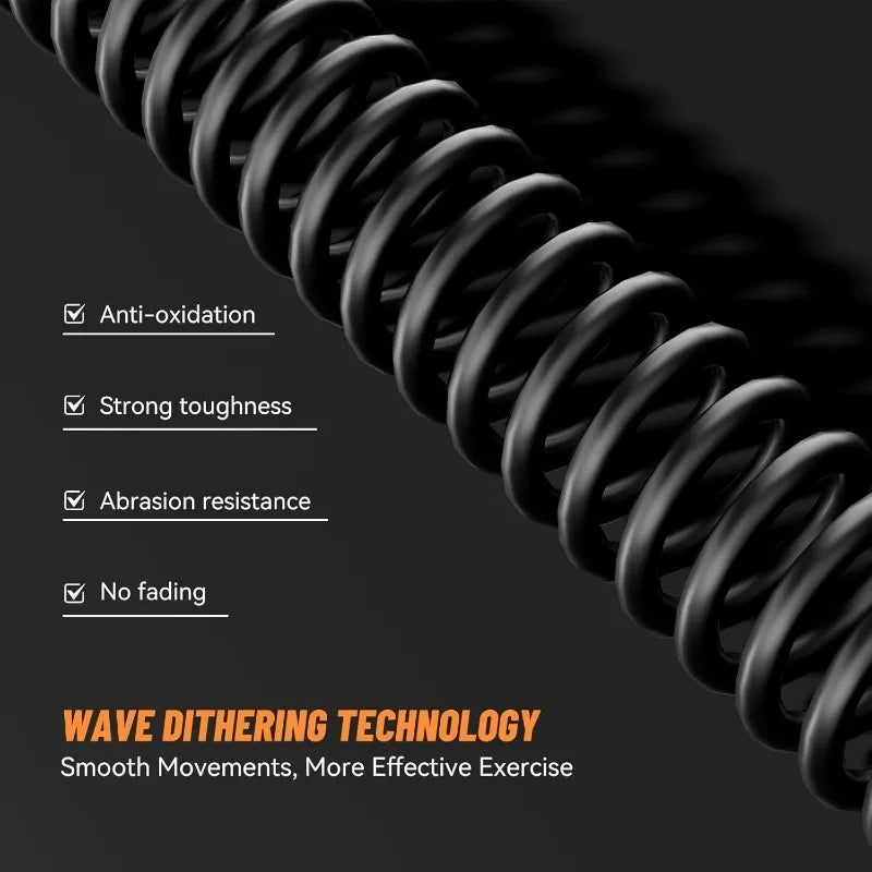 Wireless Battle Rope, 2-Piece Set – Muscle Strength and Physical Conditioning Trainer, Low-Impact Aerobic Exercise Equipment for Home Gym