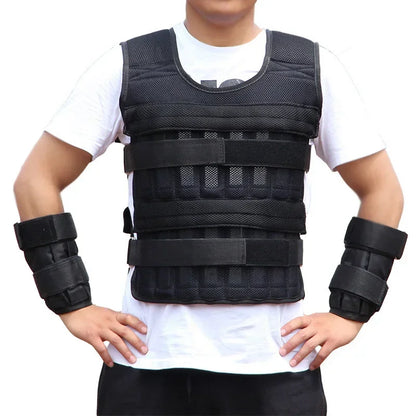 New training jacket, gym and fitness equipment, 15/35KG adjustable loading weight vest, training vest for running and boxing, sand clothing