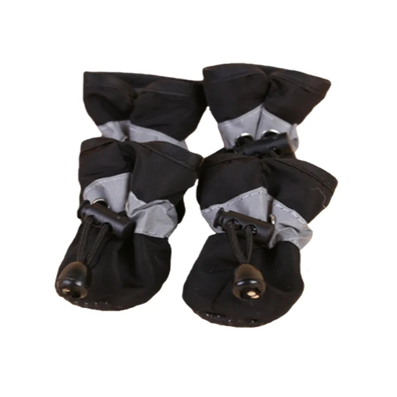 4pcs/set Waterproof Pet Dog Shoes Anti-slip Rain Boots Footwear for Small Cats Dogs Puppy Pet Booties Pet Paw Accessories
