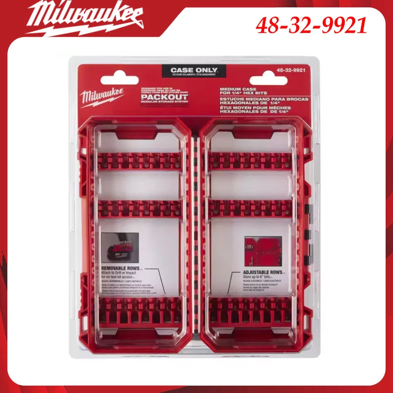 Milwaukee Heavy-Duty Impact Drill Bit Kit 1/4" Hex Magnetic Screwdriver Bits Organized in Portable Storage Case
