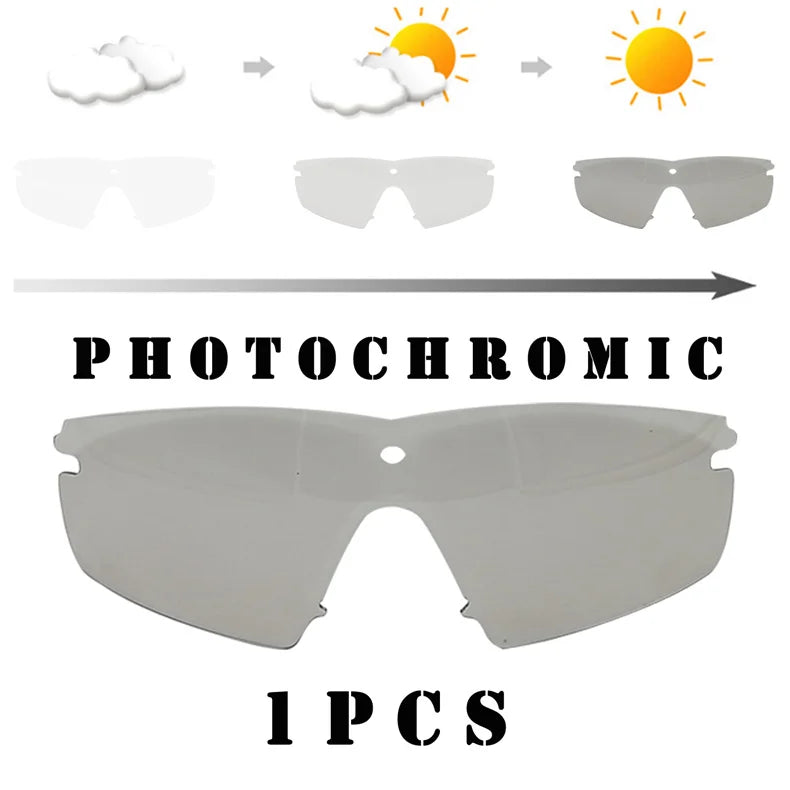 Tactical Professional Protective Military Polarized Glasses - Shooting, Sports, Hiking, Cycling, Paintball Safety Eyewear