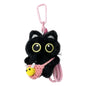 Lindo Llavero de Gato Negro de Peluche, Colgante de Dibujos Animados, Llavero Decorativo, Accesorio para Mochila, Regalo